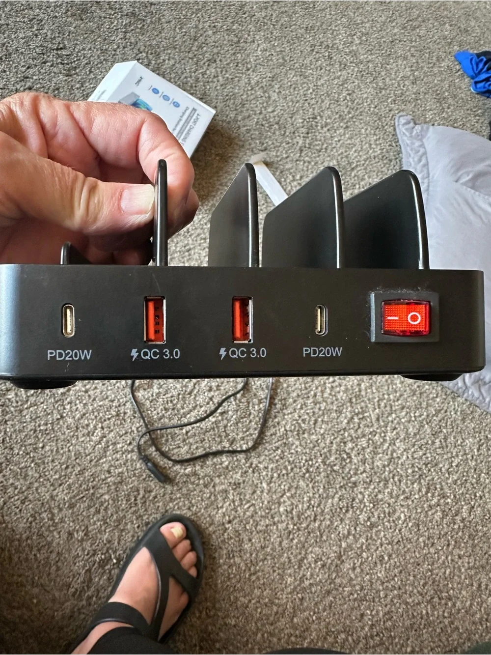 Black Charging Station for Multiple Devices